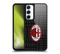 Head Case Designs Officially Licensed AC Milan Red And Grey Crest Patterns Gel Armour Case [Military Grade Protection] Compatible With Samsung Galaxy A55 5G