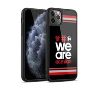 Head Case Designs Officially Licensed AC Milan Stripes 2 Crest Gel Armour Case [Military Grade Protection] Compatible With Apple iPhone 11 Pro Max