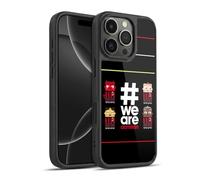 Head Case Designs Officially Licensed AC Milan Stripes 3 Crest Gel Armour Case [Military Grade Protection] Compatible With Apple iPhone 16 Pro