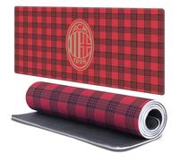 Head Case Designs Officially Licensed AC Milan Tartan Crest Logo 37.4 x 15.75 x 0.16 inches (900 x 400 mm) - XL Gaming Office Desk PC Keyboard Mouse Mat Pad