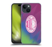 Head Case Designs Officially Licensed AC Milan Third 2023/24 Crest Kit Hard Back Case Compatible With Apple iPhone 15