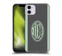 Head Case Designs Officially Licensed AC Milan Third 2024/25 Crest Kit Hard Back Case Compatible With Apple iPhone 11