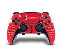 Head Case Designs Officially Licensed AC Milan Typography Art Vinyl Sticker Gaming Skin Decal Cover Compatible With Sony PlayStation 5 PS5 DualSense Edge Controller