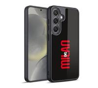 Head Case Designs Officially Licensed AC Milan Vertical Typography Graphics Gel Armour Case [Military Grade Protection] Compatible With Samsung Galaxy S24 5G