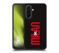 Head Case Designs Officially Licensed AC Milan Vertical Typography Graphics Gel Armour Case [Military Grade Protection] Compatible With Samsung Galaxy A36 5G