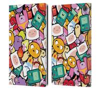 Head Case Designs Officially Licensed Adventure Time Pattern Graphics Leather Wallet Case Compatible With Amazon Fire Max 11 2023