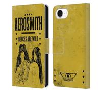 Head Case Designs Officially Licensed Aerosmith Deuces Are Wild Classics Leather Wallet Case Compatible With Apple iPhone 16e