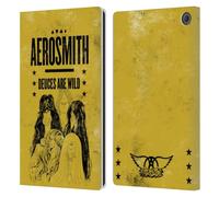 Head Case Designs Officially Licensed Aerosmith Deuces Are Wild Classics Leather Wallet Case Compatible With Amazon Fire Max 11 2023