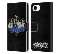 Head Case Designs Officially Licensed Aerosmith Group Photo Vintage Classics Leather Wallet Case Compatible With Apple iPhone 16e