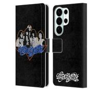 Head Case Designs Officially Licensed Aerosmith Group Photo Vintage Classics Leather Wallet Case Compatible With Samsung Galaxy S26 Ultra
