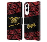 Head Case Designs Officially Licensed Aerosmith Permanent Vacation Classics Leather Wallet Case Compatible With Samsung Galaxy S25 Edge