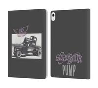 Head Case Designs Officially Licensed Aerosmith The Pump Black And White Leather Wallet Case Compatible With Apple iPad Air 13 2024/2025