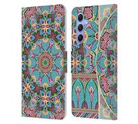Head Case Designs Officially Licensed Aimee Stewart Art Deco Mandala Leather Wallet Case Compatible With Samsung Galaxy A34 5G