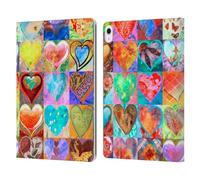 Head Case Designs Officially Licensed Aimee Stewart Hearts Grid Colourful Sweets Leather Wallet Case Compatible With Apple iPad Air 13 2024/2025
