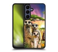 Head Case Designs Officially Licensed Aimee Stewart Meerkats Animals Gel Armour Case [Military Grade Protection] Compatible With Samsung Galaxy S25 FE