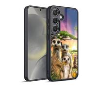 Head Case Designs Officially Licensed Aimee Stewart Meerkats Animals Gel Armour Case [Military Grade Protection] Compatible With Samsung Galaxy S24 5G