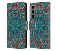 Head Case Designs Officially Licensed Aimee Stewart Moroccan Sea Mandala Leather Wallet Case Compatible With Samsung Galaxy S25
