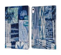 Head Case Designs Officially Licensed Aimee Stewart Patchwork Indigo Assorted Designs Leather Wallet Case Compatible With Apple iPad Air 13 2024/2025