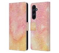 Head Case Designs Officially Licensed Aimee Stewart Pink Lemonade Mandala Leather Wallet Case Compatible With Samsung Galaxy A35 5G