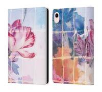 Head Case Designs Officially Licensed Aimee Stewart Tiger Lily Smokey Floral Leather Wallet Case Compatible With Apple iPad mini (2021/2024)