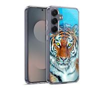 Head Case Designs Officially Licensed Aimee Stewart Yellow Tiger Animals Gel Case [Military Grade Protection] Compatible with Samsung Galaxy S25 and Compatible with MagSafe