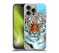 Head Case Designs Officially Licensed Aimee Stewart Yellow Tiger Animals Gel Case [Military Grade Protection] Compatible with Apple iPhone 16 Pro Max and Compatible with MagSafe