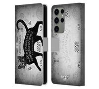 Head Case Designs Officially Licensed Alchemy Gothic Black Cat Spirit Board Cats Leather Wallet Case Compatible With Samsung Galaxy S23 Ultra 5G
