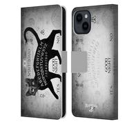 Head Case Designs Officially Licensed Alchemy Gothic Black Cat Spirit Board Cats Leather Wallet Case Compatible With Apple iPhone 15