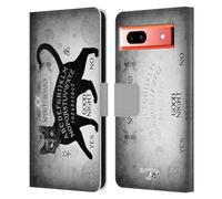 Head Case Designs Officially Licensed Alchemy Gothic Black Cat Spirit Board Cats Leather Wallet Case Compatible With Google Pixel 7a