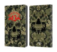 Head Case Designs Officially Licensed Alchemy Gothic Camo Skull Skull Leather Wallet Case Compatible With Amazon Kindle Paperwhite 6