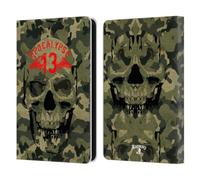 Head Case Designs Officially Licensed Alchemy Gothic Camo Skull Skull Leather Wallet Case Compatible With Amazon Kindle 11th Gen (2024)