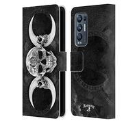 Head Case Designs Officially Licensed Alchemy Gothic Dark Goddess Moon Skull Leather Wallet Case Compatible With Find X3 Neo / Reno5 Pro+ 5G