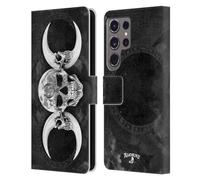 Head Case Designs Officially Licensed Alchemy Gothic Dark Goddess Moon Skull Leather Wallet Case Compatible With Samsung Galaxy S24 Ultra 5G