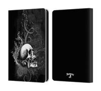 Head Case Designs Officially Licensed Alchemy Gothic De Profundis Skull Leather Wallet Case Compatible With Amazon Kindle 11th Gen (2024)