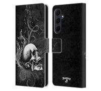 Head Case Designs Officially Licensed Alchemy Gothic De Profundis Skull Leather Wallet Case Compatible With Samsung Galaxy A35 5G