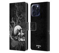 Head Case Designs Officially Licensed Alchemy Gothic De Profundis Skull Leather Wallet Case Compatible With Apple iPhone 16 Pro Max