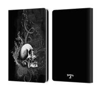 Head Case Designs Officially Licensed Alchemy Gothic De Profundis Skull Leather Wallet Case Compatible With Amazon Kindle Paperwhite 6
