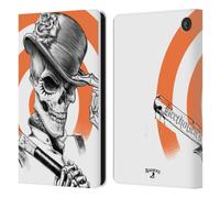 Head Case Designs Officially Licensed Alchemy Gothic Dead Droog Skull Leather Wallet Case Compatible With Amazon Fire 7 2022