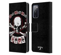 Head Case Designs Officially Licensed Alchemy Gothic Dead Man's Hand Skull And Cards Leather Wallet Case Compatible With Samsung Galaxy S20 FE / 5G