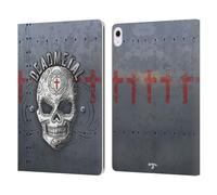 Head Case Designs Officially Licensed Alchemy Gothic Dead Metal Skull Leather Wallet Case Compatible With Apple iPad Air 13 2024/2025