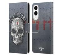 Head Case Designs Officially Licensed Alchemy Gothic Dead Metal Skull Leather Wallet Case Compatible With Samsung Galaxy S25 Edge