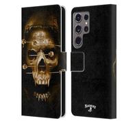 Head Case Designs Officially Licensed Alchemy Gothic Death Fetish Skull Leather Wallet Case Compatible With Samsung Galaxy S24 Ultra 5G