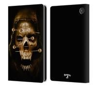 Head Case Designs Officially Licensed Alchemy Gothic Death Fetish Skull Leather Wallet Case Compatible With Amazon Fire 7 2022