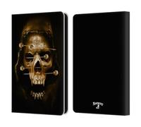 Head Case Designs Officially Licensed Alchemy Gothic Death Fetish Skull Leather Wallet Case Compatible With Amazon Kindle 11th Gen (2024)