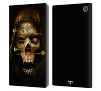 Head Case Designs Officially Licensed Alchemy Gothic Death Fetish Skull Leather Wallet Case Compatible With Amazon Fire Max 11 2023