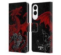 Head Case Designs Officially Licensed Alchemy Gothic Draco Rosa Dragon Leather Wallet Case Compatible With Samsung Galaxy S25 Edge
