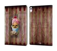 Head Case Designs Officially Licensed Alchemy Gothic Eat Me Cupcake Skull Leather Wallet Case Compatible With Apple iPad Air 13 2024/2025