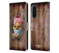 Head Case Designs Officially Licensed Alchemy Gothic Eat Me Cupcake Skull Leather Wallet Case Compatible With Samsung Galaxy A17 4G / 5G