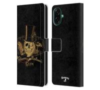 Head Case Designs Officially Licensed Alchemy Gothic Gentlemens Club Skull Leather Wallet Case Compatible With Samsung Galaxy A07