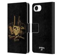 Head Case Designs Officially Licensed Alchemy Gothic Gentlemens Club Skull Leather Wallet Case Compatible With Apple iPhone 16e